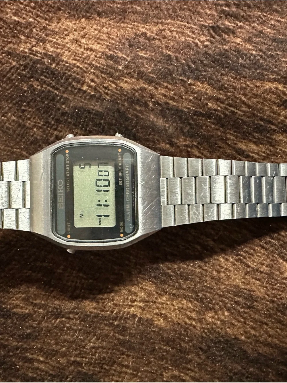 Vintage Seiko Quartz A914-5010 Digital Alarm Men's Watch